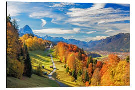 Tableau en aluminium Automne en Bavière