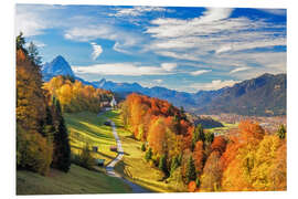 Foam board print Autumn in Bavaria - Garmisch Patenkirchen