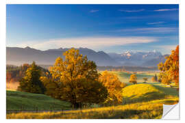 Wall sticker Autumn in Bavaria with view to Zugspitze