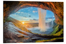 Magnettafel Seljalandsfoss im Süden Islands