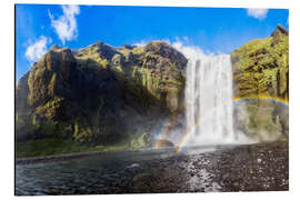 Tableau en aluminium Skogafoss waterfall in south of Iceland