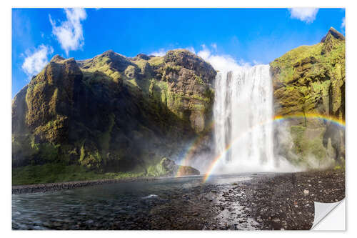 Autocolante decorativo Skogafoss waterfall in south of Iceland