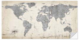 Sisustustarra Vintage world map