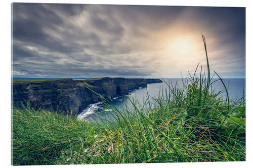 Akrylbilde View over the cliffs of Moher, Ireland