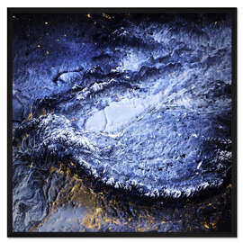 Gerahmter Kunstdruck Tibet und Himalaya aus dem All, NASA