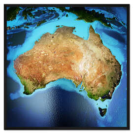Gerahmter Kunstdruck Australien aus dem All, NASA