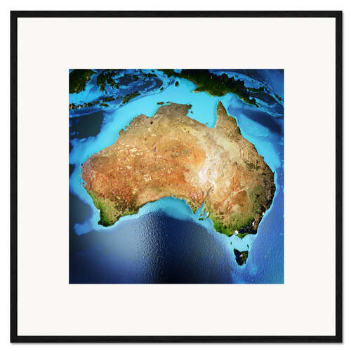 Innrammet kunsttrykk Australia from space, NASA