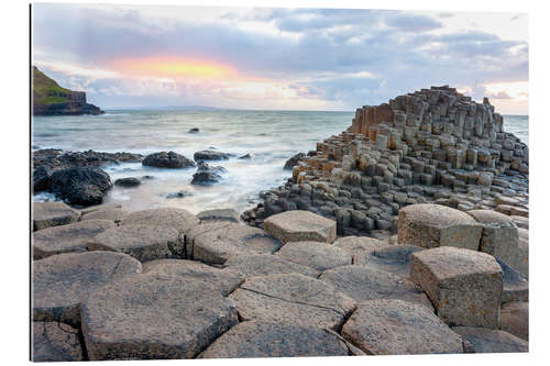 Gallery print Sunset at Giant's Causeway in North Antrim, Northern Ireland