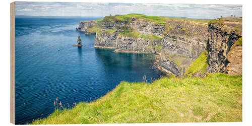 Holzbild Die berühmten Klippen von Moher in Irland