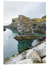 Acrylic print Rocky coastal scenery in Iceland