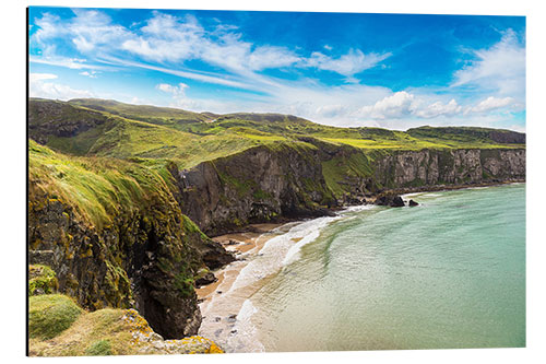 Aluminium print Carrick-a-Rede, Coast of Northern Ireland