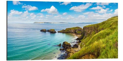 Aluminium print Coast of Northern Ireland on a beautiful summer day