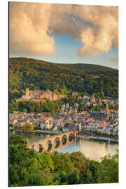 Alubild Heidelberg in der Abendsonne