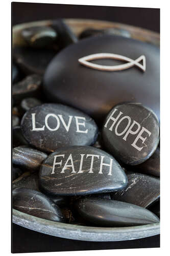 Aluminiumsbilde Love Hope Faith