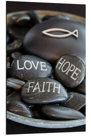 Tableau en aluminium Love Hope Faith