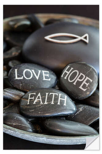 Wandsticker Love Hope Faith