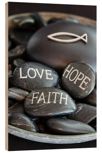 Holzbild Love Hope Faith