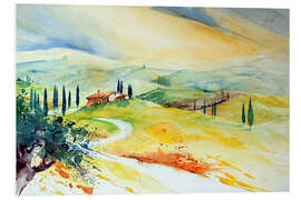 Foam board print Tuscany Hills
