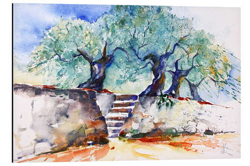 Aluminium print In the olive grove