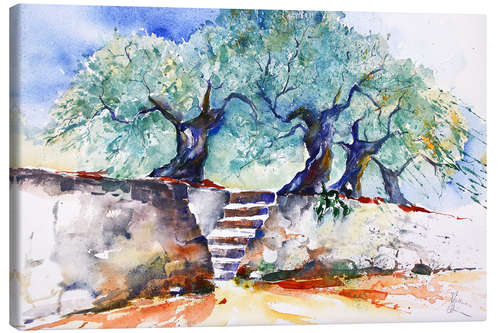 Canvas print In the olive grove