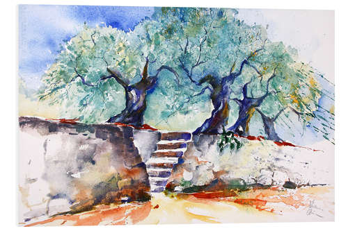 Foam board print In the olive grove