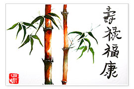 Wandbild  Bambus - Brigitte Dürr