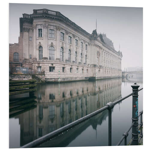 Foam board print Bode Museum Berlin in winter