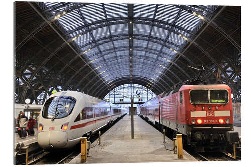 Gallery Print ICE und Interregio im Leipziger Hauptbahnhof