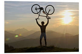 Foam board print Cycling in the mountains