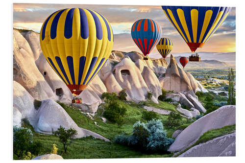 PVC print Balloons over the Tuff Rock of Turkey