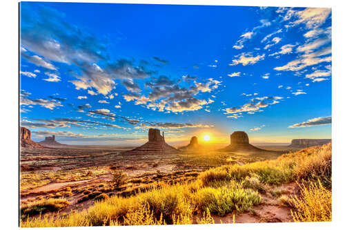 Gallery print Sunrise, mesas West Mitten Butte