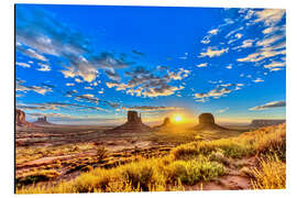 Magnettafel Sonnenaufgang, Tafelberge West Mitten Butte