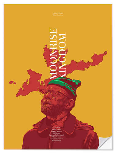 Selvklebende plakat Moonrise Kingdom