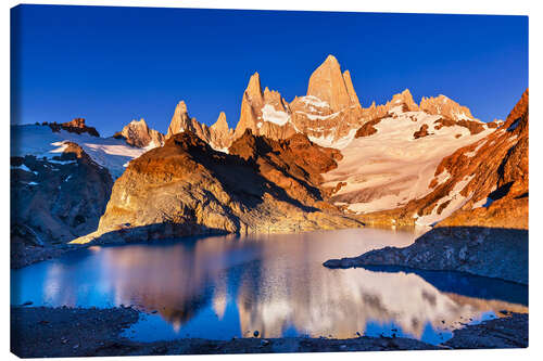 Stampa su tela Monte Fitz Roy nel Parco nazionale Los Glaciares, Argentina