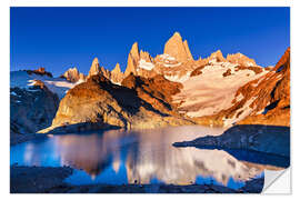 Sticker mural Cerro Fitz Roy, dans le Parc National Los Glaciares, Argentine