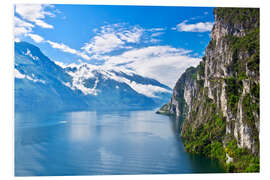 Foam board print Summer view over of lake Garda in Italy