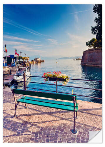 Wall sticker Bench on the coast of Garda in Peschiera