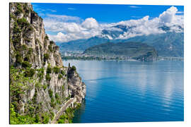 Tableau en aluminium Vue estivale du lac de Garde