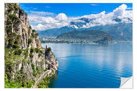 Vinilo para la pared Vista del lago Garda