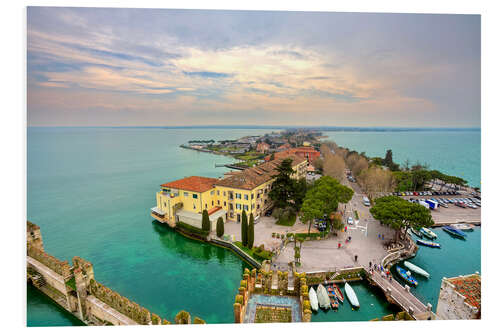 PVC print Scaglieri castle of Sirmione on Lake Garda