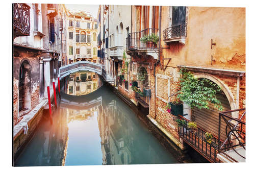 Tableau en aluminium Un canal à Venise