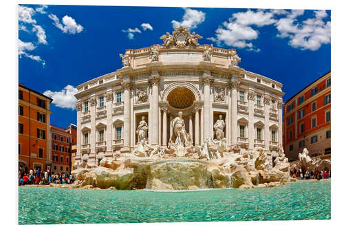 Foam board print Trevi Fountain or Fontana di Trevi in ??summer