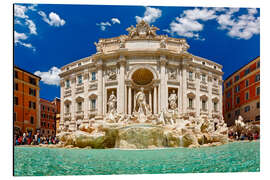 Magnettafel Trevi-Brunnen oder Fontana di Trevi im Sommer