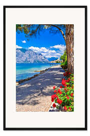 Gerahmter Kunstdruck Schöner Lago di Garda, Italien