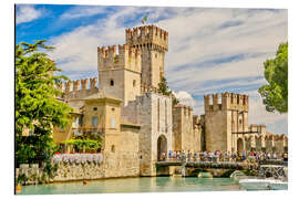 Magnettafel Das Scaliger Castle in Sirmione, Italien