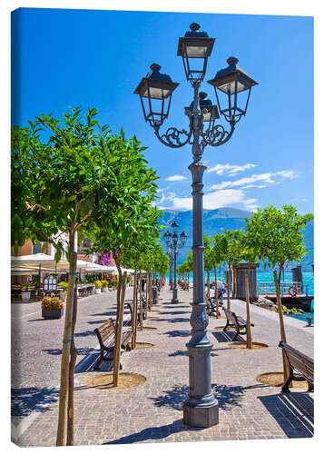 Leinwandbild Dorf von Gargnano, Gardasee Italien