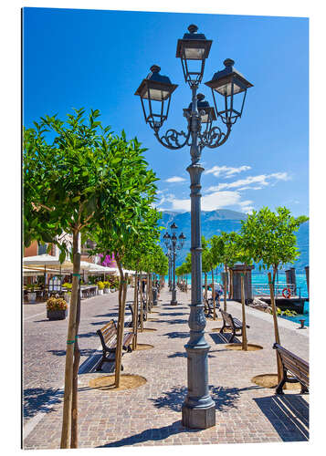 Tableau en plexi-alu Village of Gargnano, Lake Garda Italy