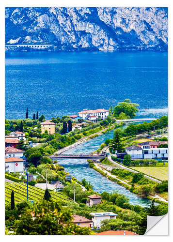 Selvklebende plakat View of Lake Garda in Northern Italy