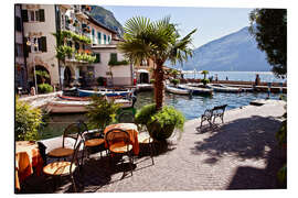 Magnettafel Kleines Café in Limone am Gardasee