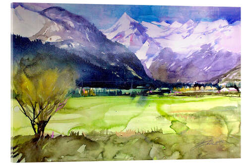 Acrylic print View to Kitzsteinhorn